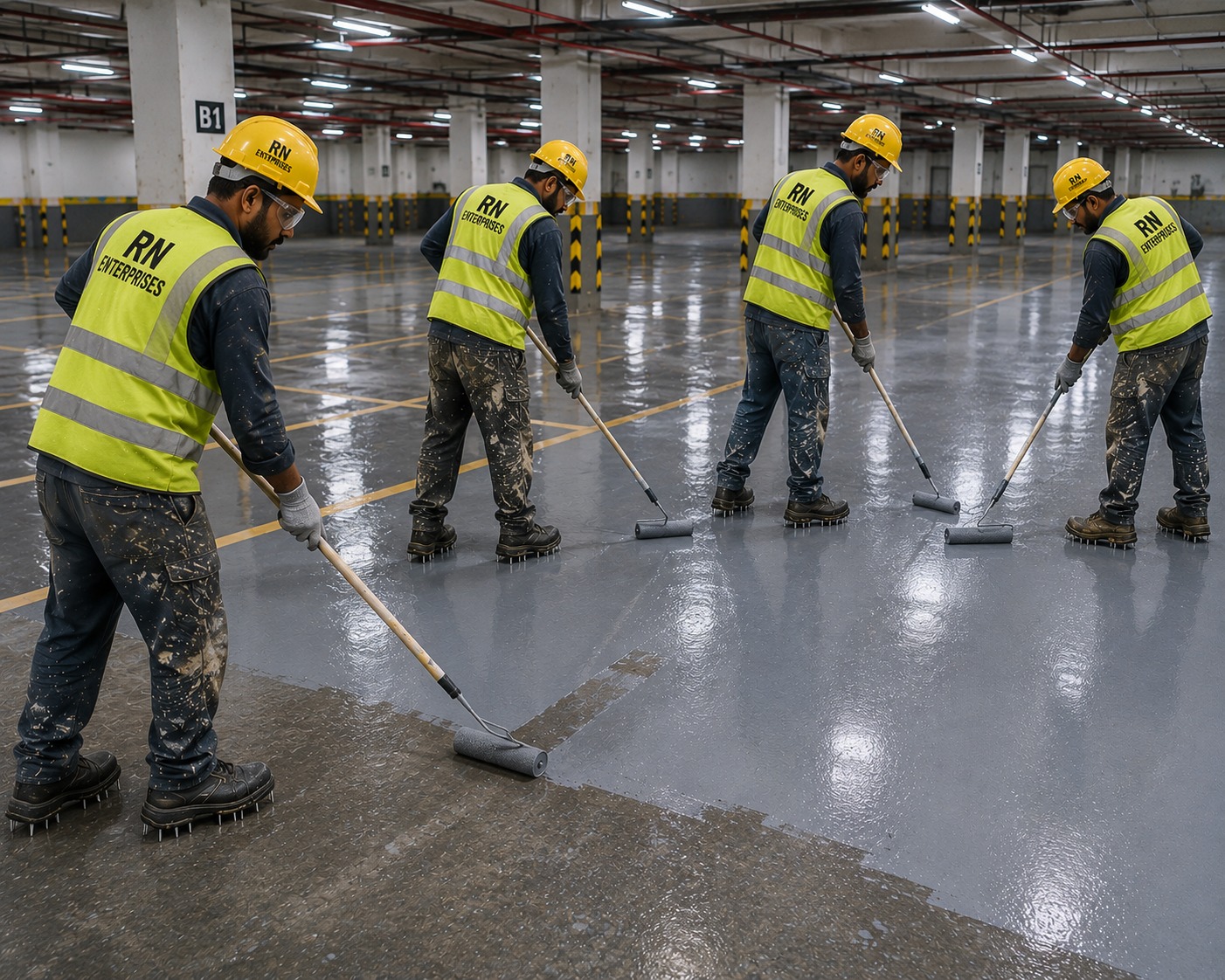 Industrial epoxy and PU flooring