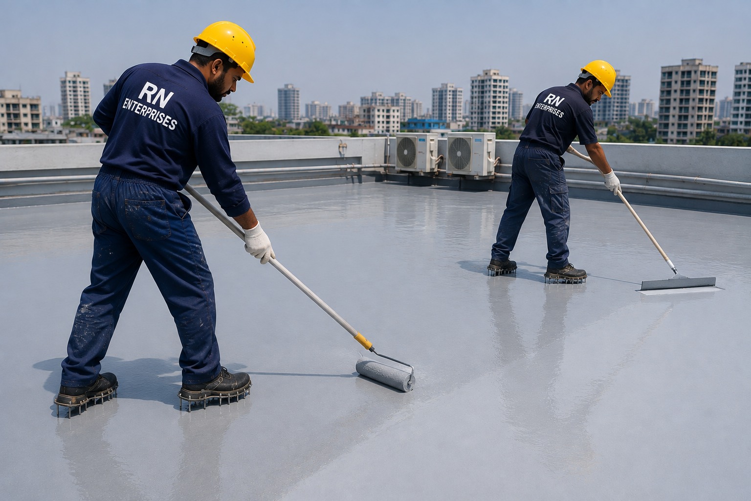 Building waterproofing work